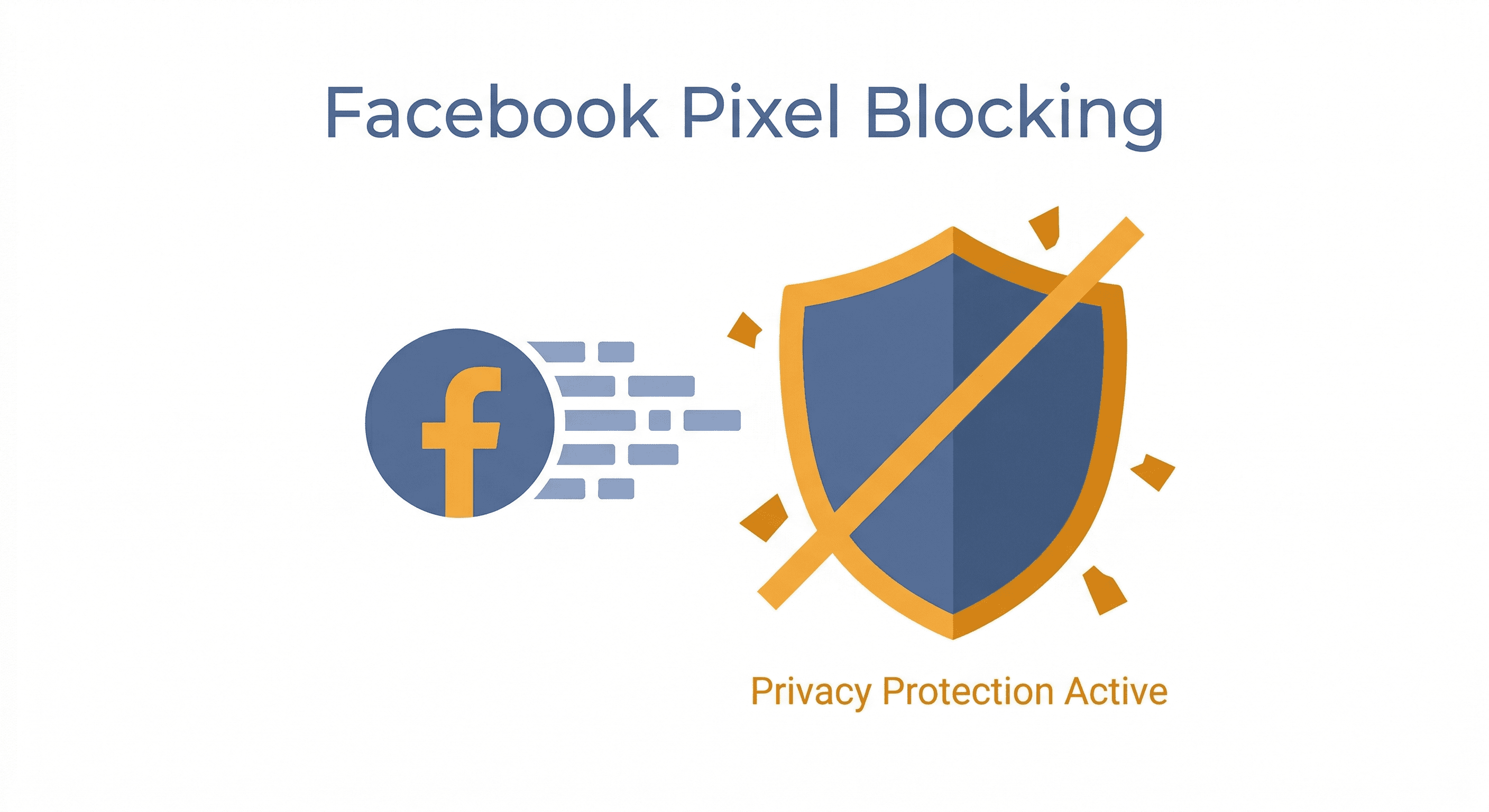 Facebook Pixel-ikon blokeret af et skjold